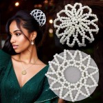 Plasa pentru cocuri de par model balerina, Cod BLR07AA Alba cu perle Plasa pentru cocuri de par model balerina, Cod BLR07AA Alba cu perle